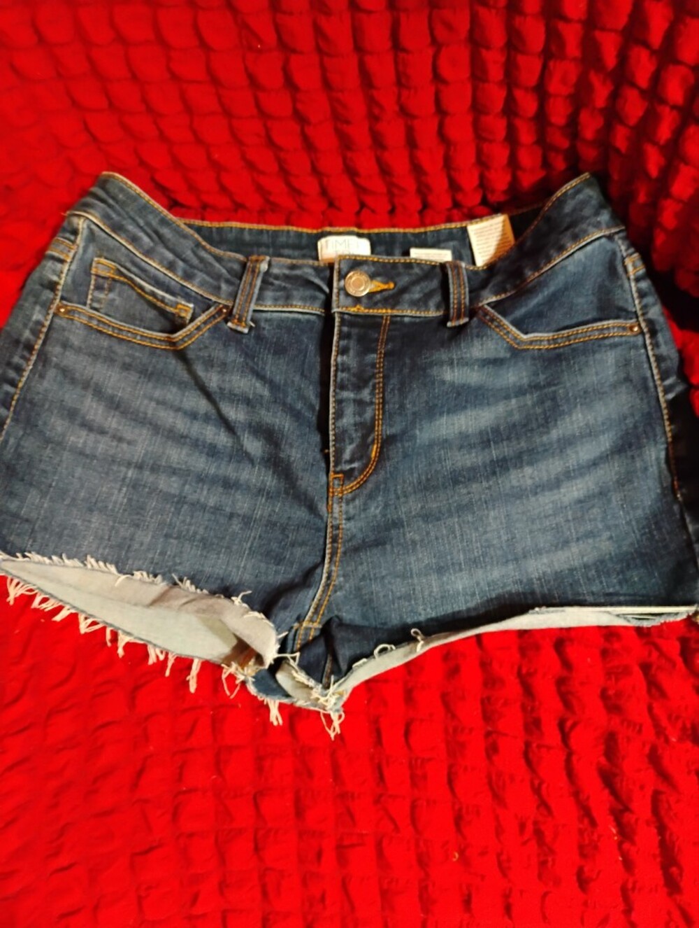 Time and Tru Dark Blue Denim Cutoff Jean Shorts